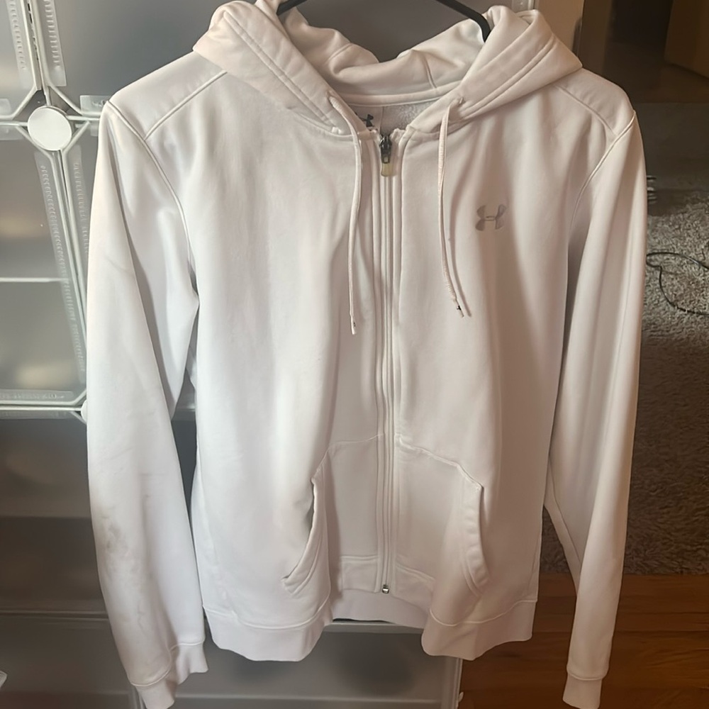 white under armour zip up